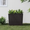 vidaXL Pflanzk&uuml;bel mit herausnehmbaren Einsatz Braun 12/44 L PP-Rattan