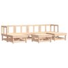 vidaXL 7-tlg. Garten-Lounge-Set mit Kissen Massivholz