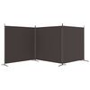 vidaXL 3-tlg. Paravent Braun 525x180 cm Stoff