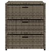 vidaXL Gartenschrank Grau 55x59x69 cm Poly Rattan
