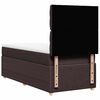 vidaXL Boxspringbett mit Matratze Dunkelbraun 90x190 cm Stoff