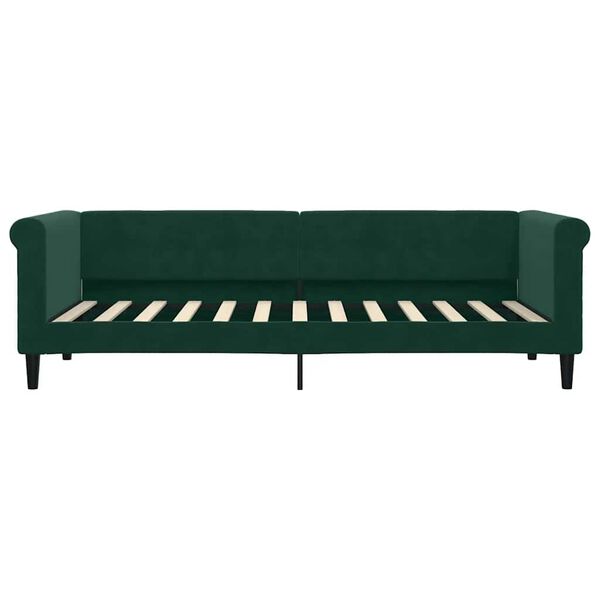 vidaXL Tagesbett mit Matratze Dunkelgr&uuml;n 80x200 cm Samt