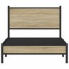 vidaXL Metallbett ohne Matratze Sonoma-Eiche 107x203 cm