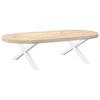 vidaXL Couchtischbeine X-Form 2 Stk. Wei&szlig; 70x(30-31) cm Stahl