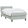 vidaXL Boxspringbett mit Matratze Hellgrau 100x220 cm Samt
