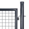 vidaXL Maschen-Gartentor verzinkter Stahl 100 x 100 cm Grau
