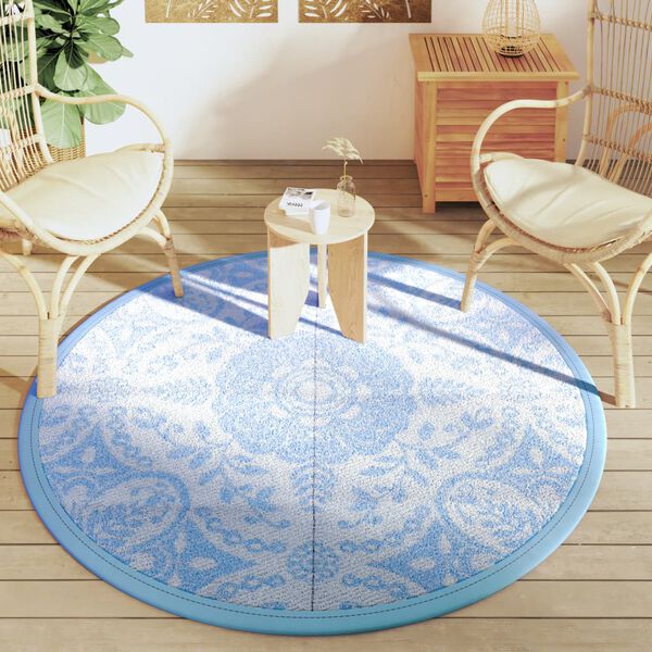 vidaXL Outdoor-Teppich ARAKIL Baby Blau &Oslash;160 cm PP