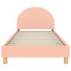 vidaXL Kinderbettgestell mit Kopfteil Rosa 80 x 200 cm Schafstoff