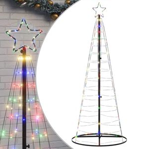 vidaXL LED Weihnachtsbaum 200 LEDs Mehrfarbig 180 cm