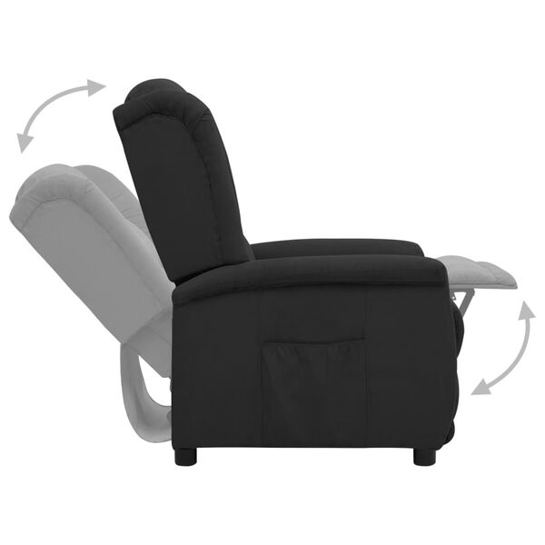 vidaXL Relaxsessel Schwarz Mikrofasergewebe
