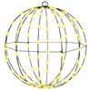 vidaXL Ball Warmwei&szlig; 40 x 40 x 42 cm Metall 120 LEDs