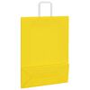 vidaXL Papiertragetaschen 250 Stk. mit Henkeln Gelb 32x12x42 cm