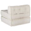 vidaXL Modulares Sofaelement Creme 70x70x54 cm Stoff