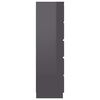vidaXL Sideboard mit Schubladen Hochglanz-Grau 60x35x121 cm