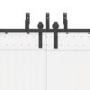 vidaXL Schiebet&uuml;rbeschlag-Set 400 cm Stahl Schwarz