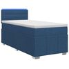 vidaXL Boxspringbett mit Matratze mit Kopfteil Blau 100 x 200 cm Stoff