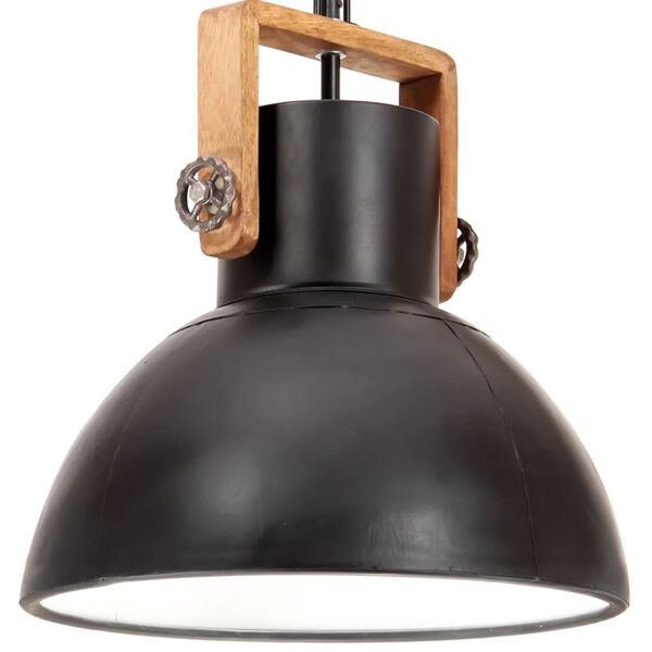 vidaXL H&auml;ngelampe Industriestil 25 W Schwarz Rund 40 cm E27