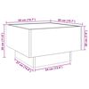 vidaXL LED-Couchtisch Wei&szlig; 50x50x30 cm Holzwerkstoff