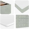 vidaXL Ottoman-Bett mit Matratzen Hellgrau 120x200 cm Samt