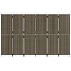 vidaXL Paravent 6-tlg. Grau Poly Rattan