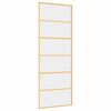 vidaXL Schiebet&uuml;r Golden 76x205 cm ESG-Klarglas und Aluminium