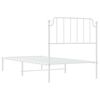 vidaXL Bettgestell mit Kopfteil Metall Wei&szlig; 90x190 cm