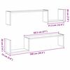 vidaXL Wandregal mit Regal 2 pcs Schwarz Eichen-Optik 100 x 15 x 20 cm