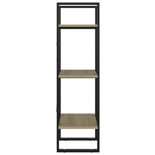 vidaXL B&uuml;cherregal 3 F&auml;cher Sonoma-Eiche 40x30x105 cm Holzwerkstoff