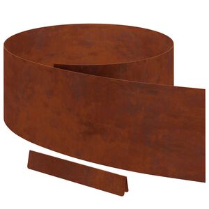 vidaXL Raseneinfassung 4 stk. 450 x 25 cm Wetterfeststahl Rostig