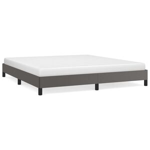vidaXL Bettgestell Grau 160x200 cm Kunstleder