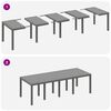vidaXL Garten Essgruppe 11 pcs Hellgrau Polypropylen