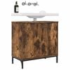 vidaXL Waschbeckenschrank Geräucherte Eiche 60,5 x 33,5 x 61 cm