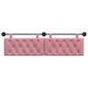 vidaXL H&auml;ngevorderseite Wandmontiert Rosa 190 x 55 x 7 cm Samt