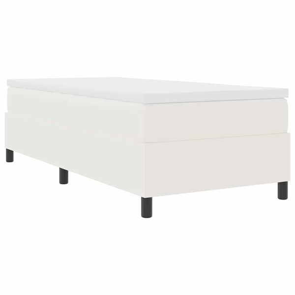 vidaXL Boxspringbett Creme und Wei&szlig; 90 x 190 cm Cordstoff