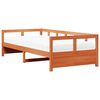 vidaXL Tagesbett mit Matratze Wachsbraun 80x200 cm Massivholz Kiefer
