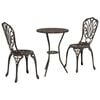 vidaXL Garten Bistro Set 3 Stk. Bronze Aluminium