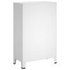 vidaXL Kleiderschrank Industrie-Stil Wei&szlig; 67x35x107 cm Stahl