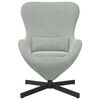 vidaXL Eiersessel Hellgrau 63 x 73 x 90 cm Samt