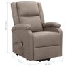 vidaXL Aufstehsessel Taupe Stoff