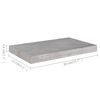 vidaXL Schweberegal Betongrau 50x23x3,8 cm MDF
