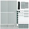 vidaXL Zaunpfosten Gr&uuml;n 100 x 0,4 m (36 mm Maschen) Stahl und PVC