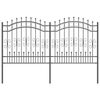 vidaXL Gartenzaun Grau 240 x 166 cm Pulverbeschichteter Stahl