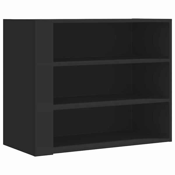 vidaXL Wandregal Schwarz 75x35x60 cm Holzwerkstoff