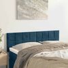 vidaXL Kopfteile Dunkelblau 144x5x78/88 cm Samt