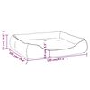 vidaXL Hundebett Schwarz/Braun 120x100x27 cm Kunstleder