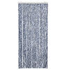 vidaXL Insektenschutz-Vorhang Blau, Wei&szlig; und Silbern 90x220cm Chenille