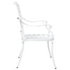 vidaXL Gartenstuhl 2 pcs Wei&szlig; 56 x 55 x 92,5cm Aluminium