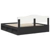 vidaXL Bettrahmen Schwarz 180 x 200 cm Massives Kiefernholz