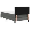 vidaXL Boxspringbett mit Matratze Dunkelgrau 100 x 200 cm Stoff
