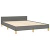 vidaXL Bettgestell ohne Matratze Dunkelgrau 140x190 cm Stoff